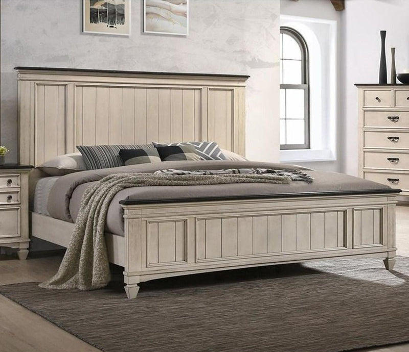 Crown Mark Sawyer Queen Panel Bed in Two-Toned