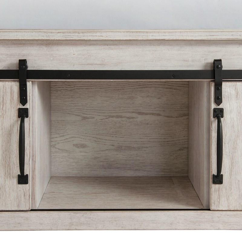 Elements International Scott King Platform Storage Bed in White