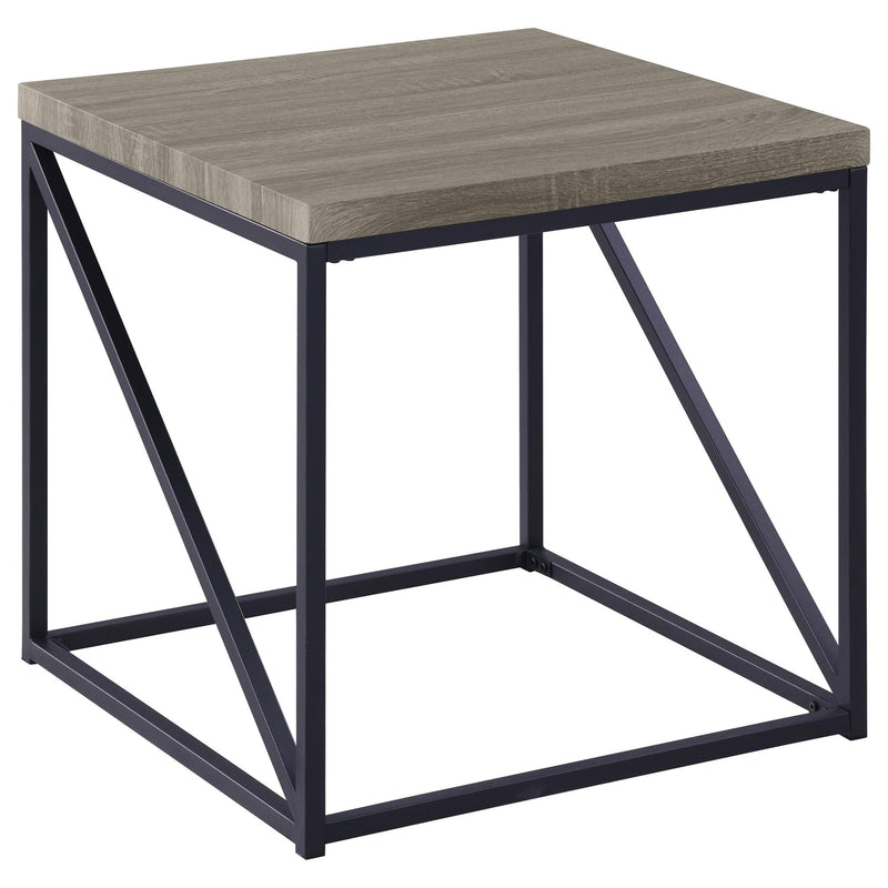 Birdie Square End Table Sonoma Grey