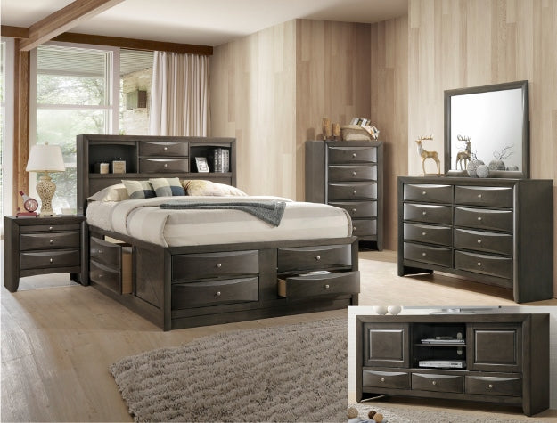 EMILY DRESSER 8 DRAWERS GREY