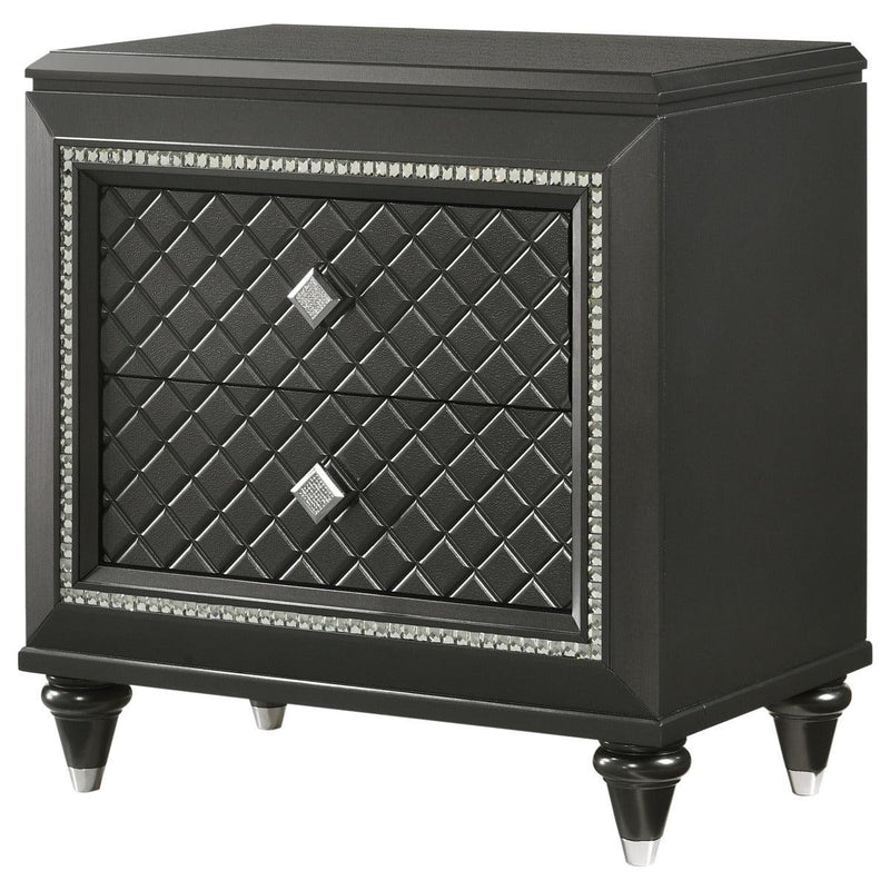 Crown Mark Giovani Nightstand in Dark Silver B7900-2