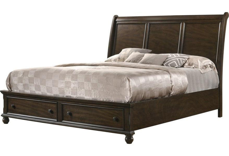 Crown Mark Lara King Storage Bed in Dark Brown B6077-K