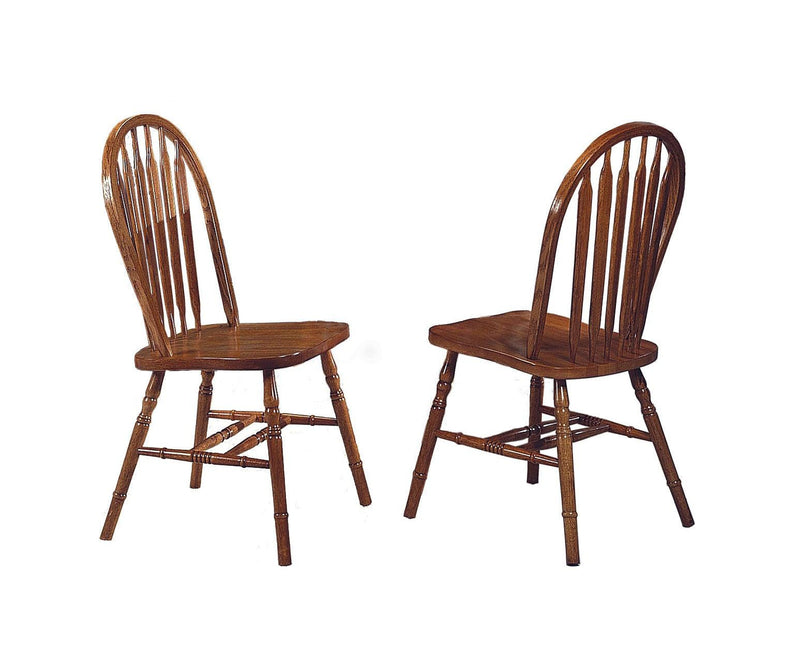 DARK OAK ARROW WINDSOR CHAIR 38 H