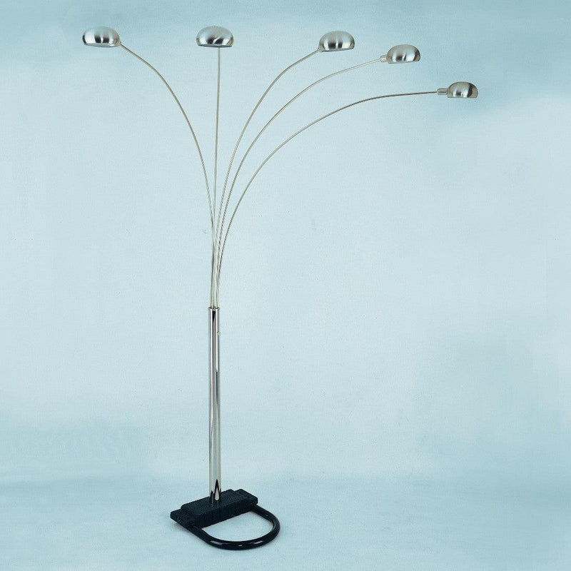 PEWTER SHADE FLOOR LAMP 82 H