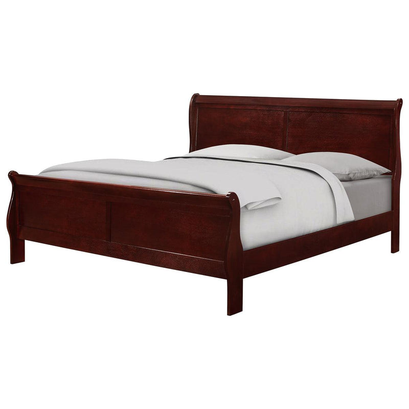 Crown Mark Louis Philip Full Sleigh Bed in Cherry B3850