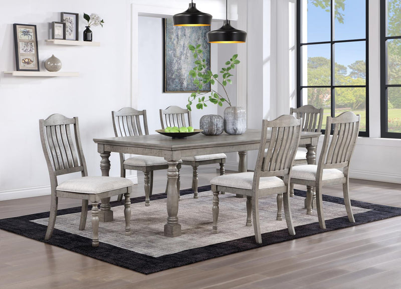 DINING TABLE & 4 SIDE CHAIRS
