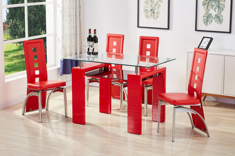 DINING TABLE & 4 SIDE CHAIRS