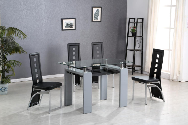 DINING TABLE & 4 SIDE CHAIRS
