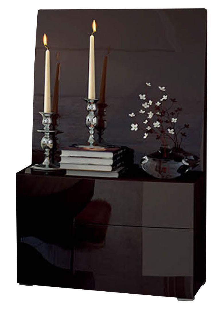 ESF Furniture Barcelona 2 Drawer Nightstand in Dark Brown