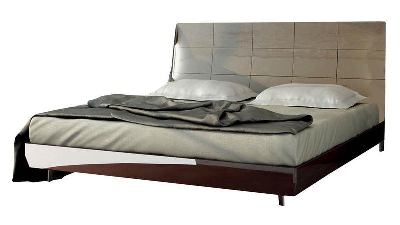 ESF Furniture Barcelona King Platform Bed in Dark Brown