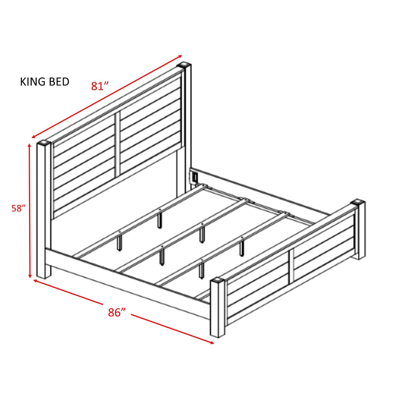 Dawson Creek King Panel Bed