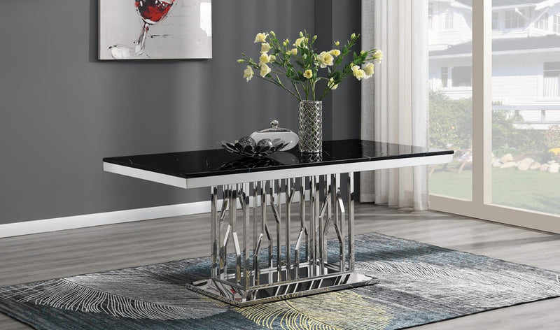 DINING TABLE (BLACK MARBLE)