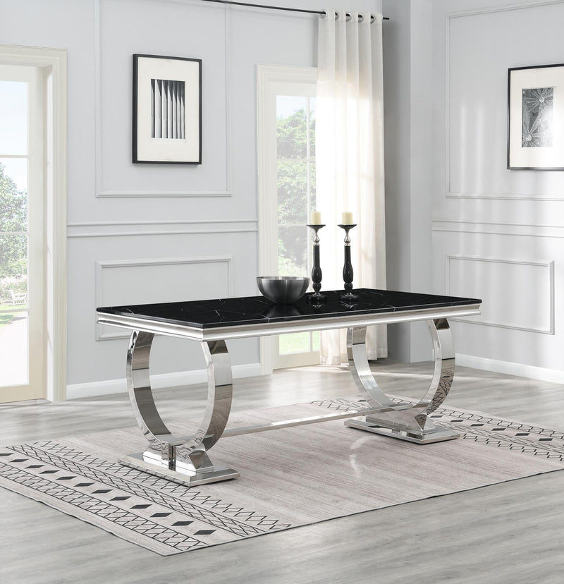 DINING TABLE (BLACK MARBLE)