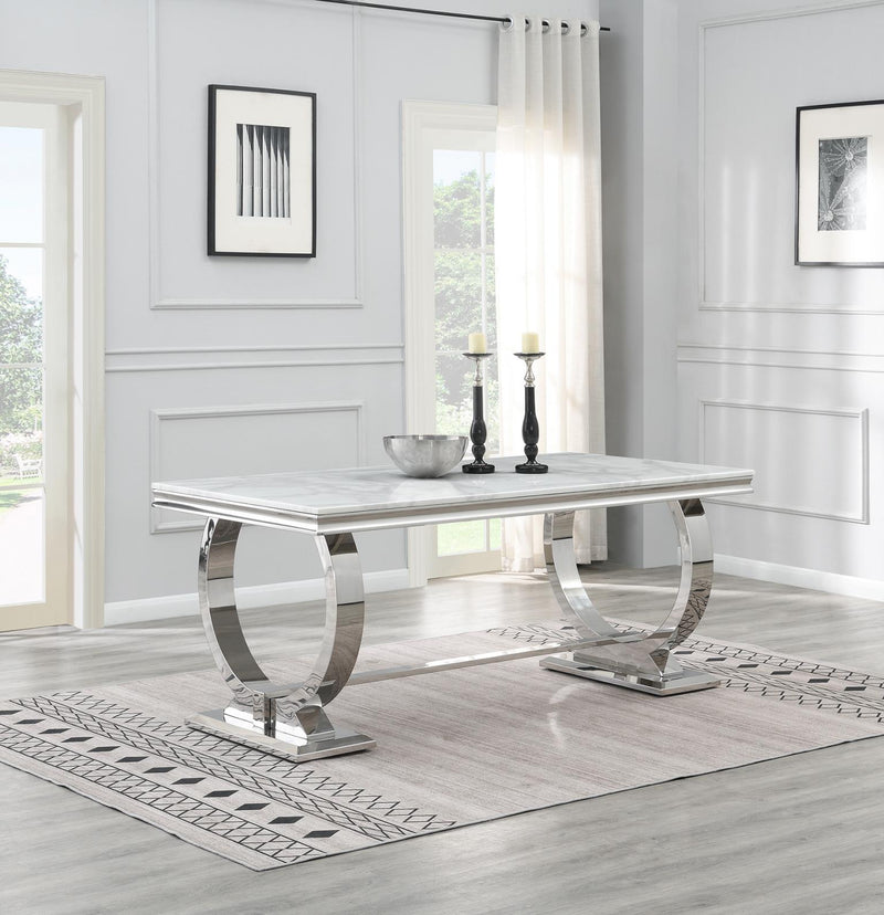 DINING TABLE (WHITE MARBLE)
