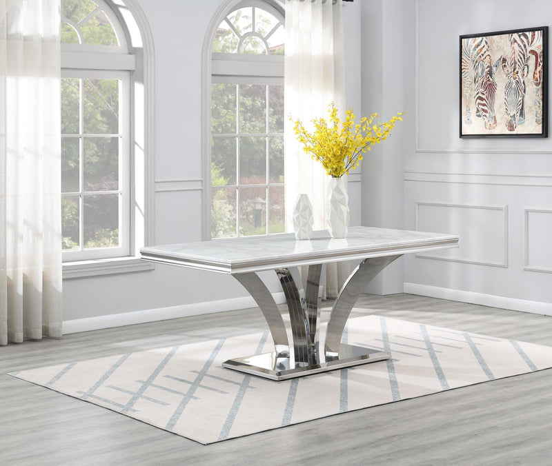 DINING TABLE (WHITE MARBLE)