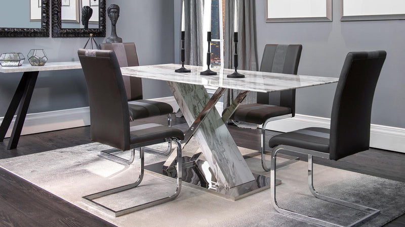 5 Piece Dining Room Set (D1274DT+D915DC-GRY)