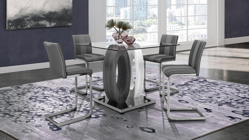 5 Piece Dining Room Set (D1628BT-SQ+D915BS-GRY)