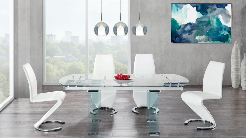 5 Piece Dining Room Set (D2160DT+D9002DC-WH)