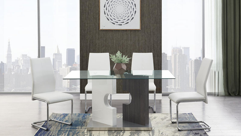 5 Piece Dining Room Set (D219DT+D41DC-WH)