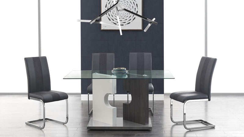 5 Piece Dining Room Set (D219DT+D915DC-GR)