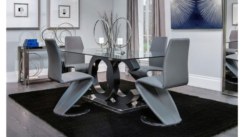 5 Piece Dining Room Set (D2207DT+D9002DC-GRY)