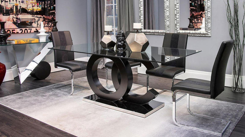 5 Piece Dining Room Set (D2207DT+D915DC-BLK)