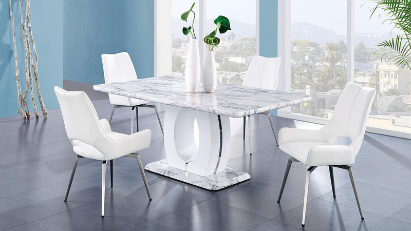 5 Piece Dining Room Set (D894DT+D4878DC-WH)