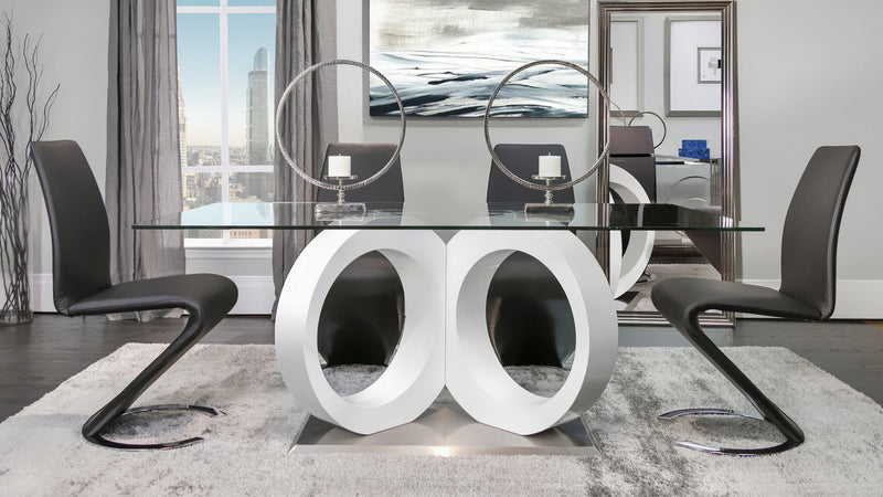 5 Piece Dining Room Set (D9002DT+D9002DC-BLK)