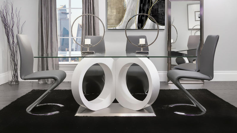 5 Piece Dining Room Set (D9002DT+D9002DC-GRY)