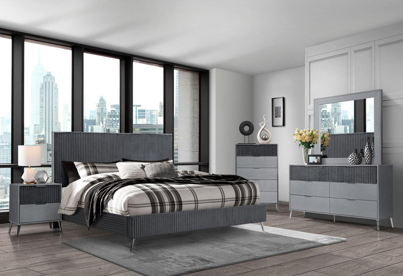 ENZO DARK GREY QUEEN BED GROUP