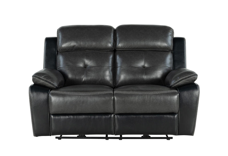 U5050 BLANCHE CHARCOAL/BLACK POWER RECLINING LOVESEAT