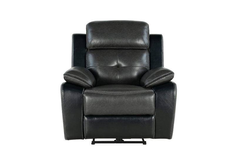 U5050 BLANCHE CHARCOAL/BLACK POWER RECLINER