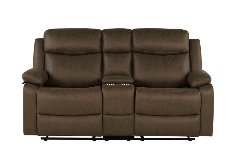 U6026 DARK BROWN 5 CONSOLE REC LS