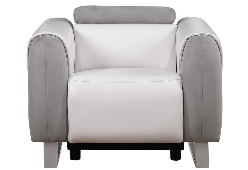 U8520 BLANCHE WHITE/GREY F06 POWER RECLINER