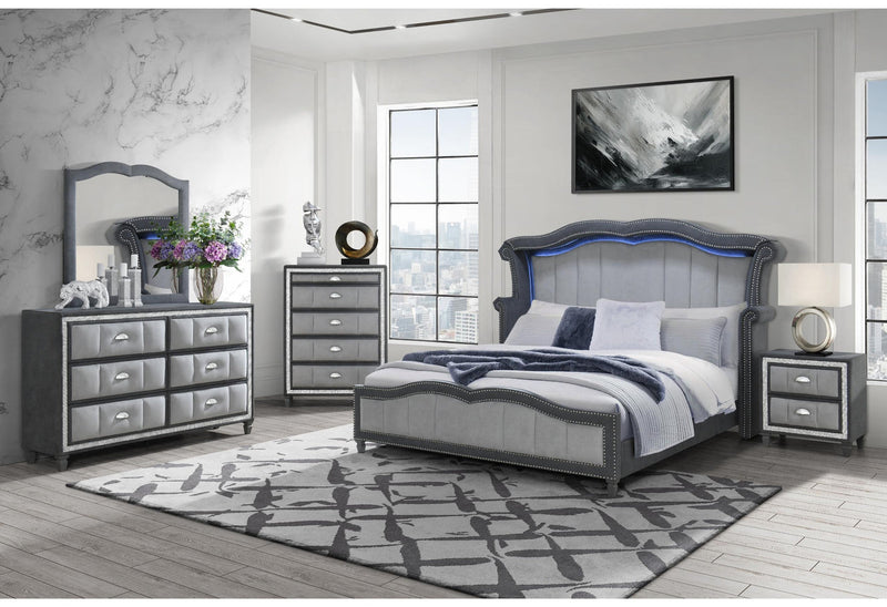 VANNA DARK GREY FULL BED GROUP