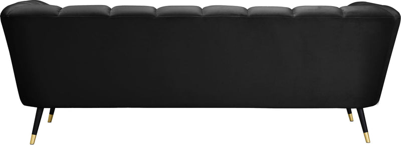 Beaumont Black Velvet Sofa