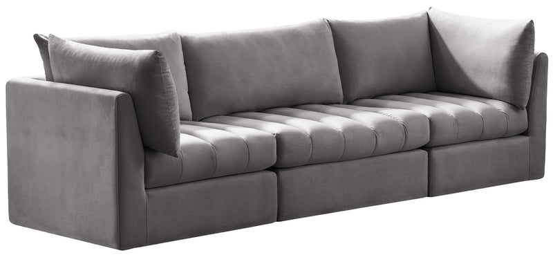 Jacob Grey Velvet Modular Sofa