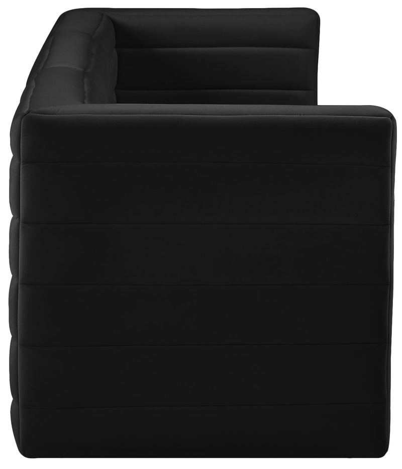 Quincy Black Velvet Modular Sofa