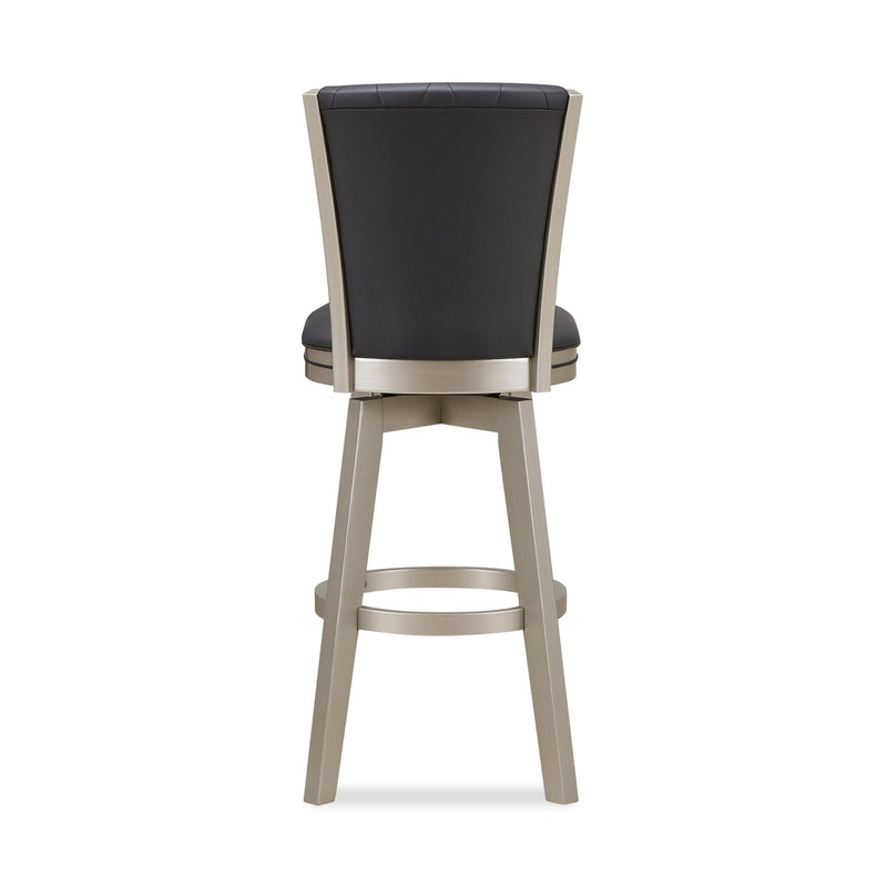 BERKELY 30" SWIVEL BAR STOOL-BLACK/PLATINUM