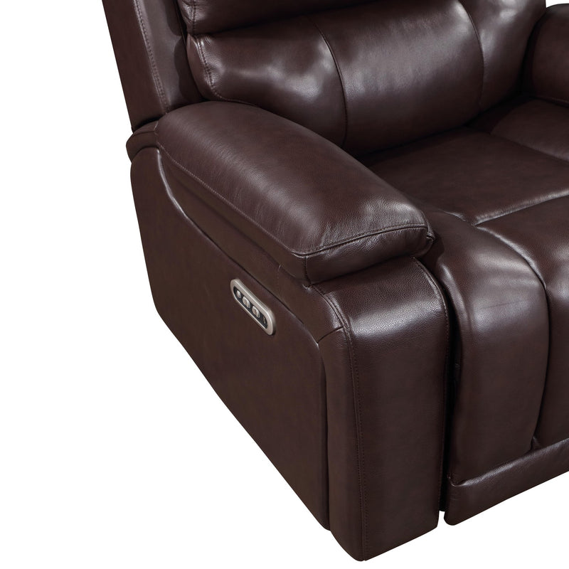 CICERO GLIDER RECLINER W/ PWR FR & HR-BROWN