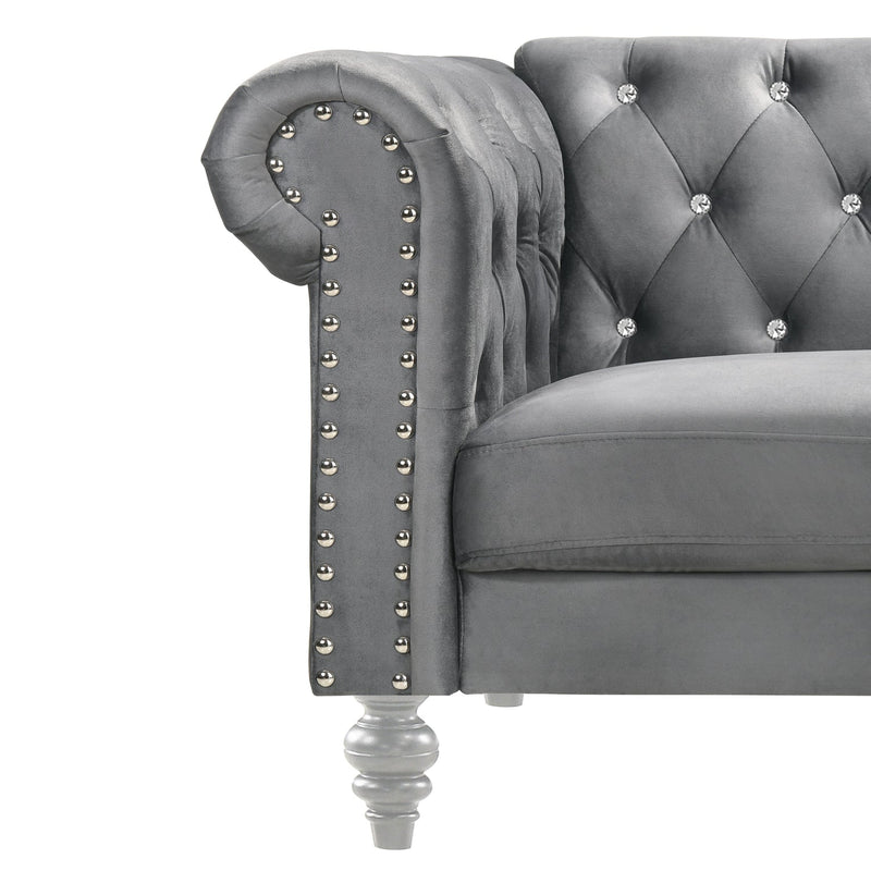 EMMA CRYSTAL SOFA-GRAY