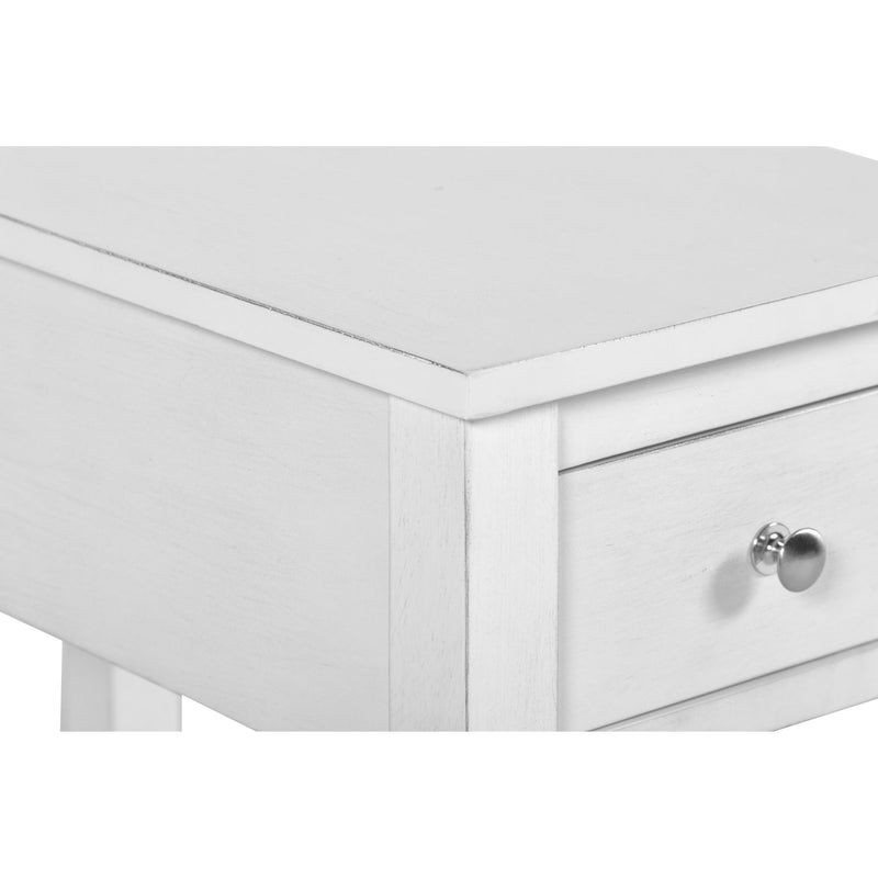 NOAH END TABLE WITH DRAWER-WHITE