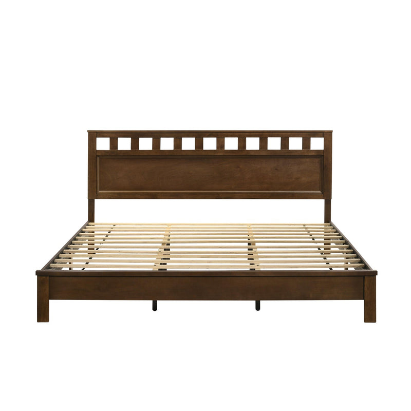 PISCES 6/6 EK PANEL BED-HB/FB/RAILS-NATURAL