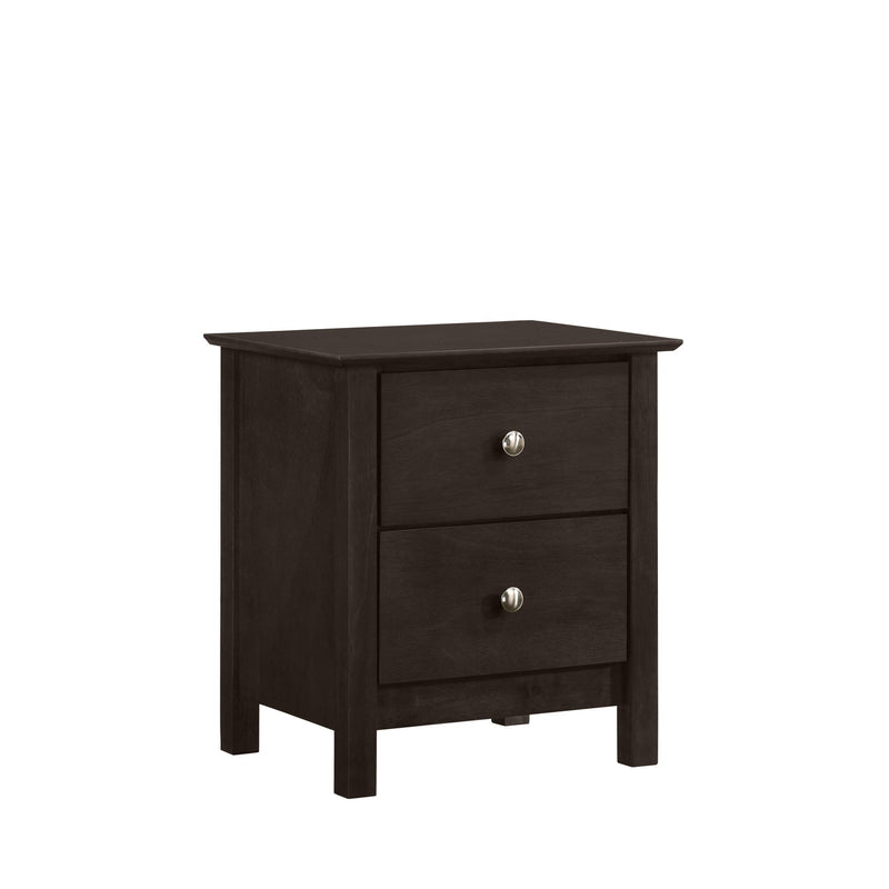 ZODIAC 2 DRAWER NIGHTSTAND-MERLOT