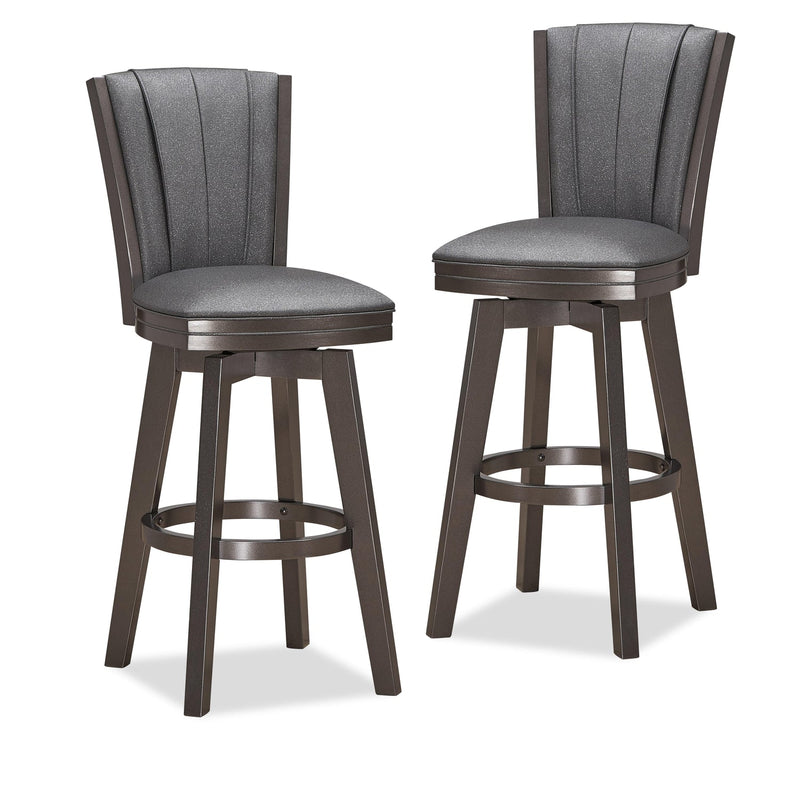 DIVA 30" SWIVEL BAR STOOL-GLITTER GRAY