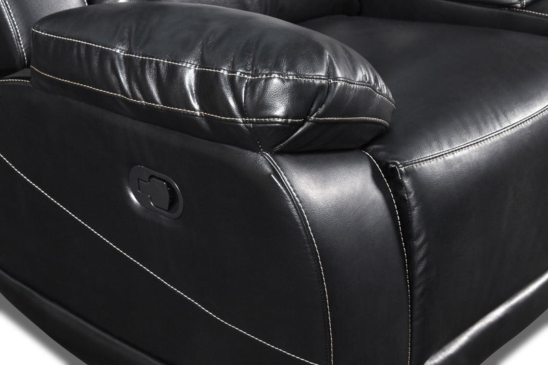 VEGA DUAL RECLINER SOFA - PREMIER BLACK