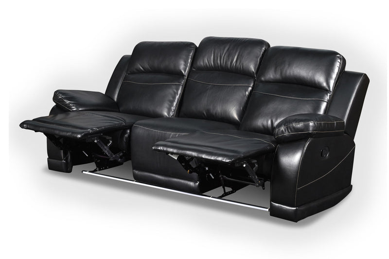 VEGA DUAL RECLINER SOFA - PREMIER BLACK