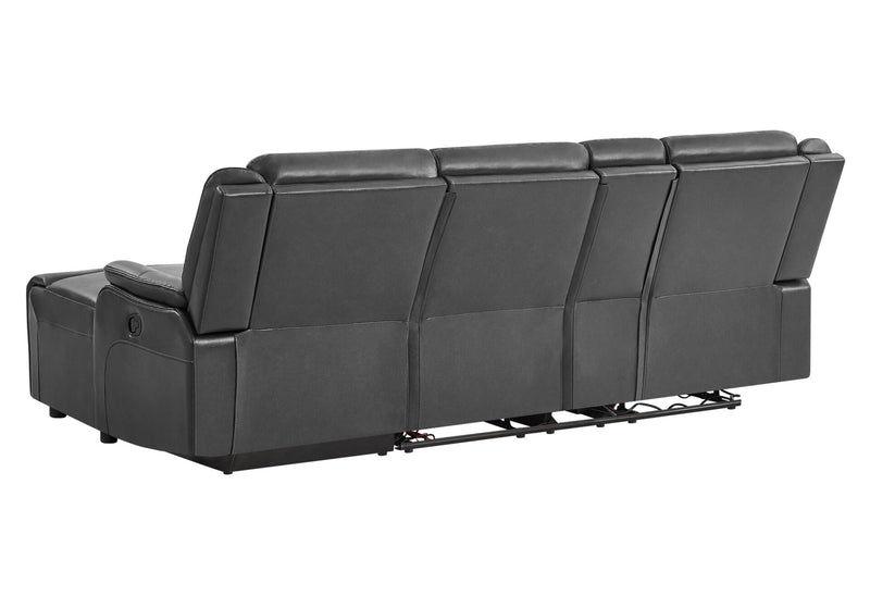 U1818 BLANCHE CHARCOAL SECTIONAL WITH PUSHBACK CHAISE