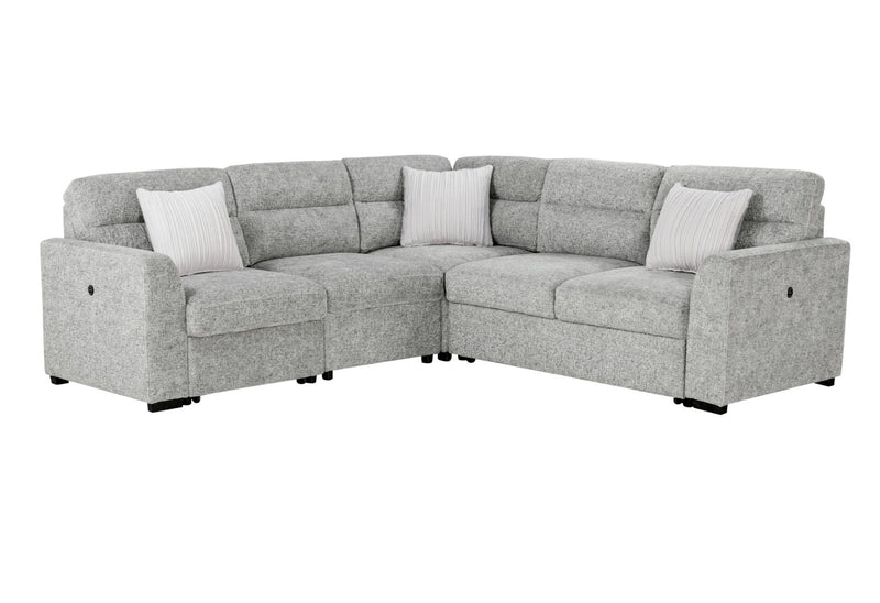 U9401 Nickel Sectional With 3 Pillows