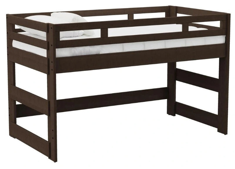 Elements International Cali Kids Twin Junior Loft Bed in Brown
